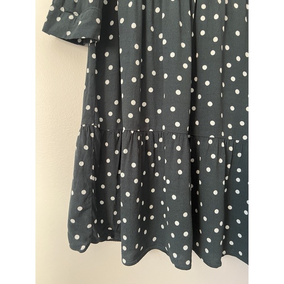 Seraphine Green White Polka Dot 3/4 Sleeve Dress Maternity Nursing Ruffle Sz 8 - Picture 5 of 9